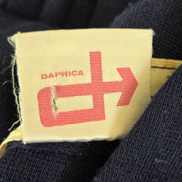 Vintage 1960s Elle Couture Ltd Navy Trevira Wool Blend Dress with Scarf - Picture 11 of 11